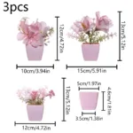 2024 Artificial Flower Potted Plant, Used Year-Round For Home, Bedroom, Study, Office Desktop Shelf Decoration - Image 3