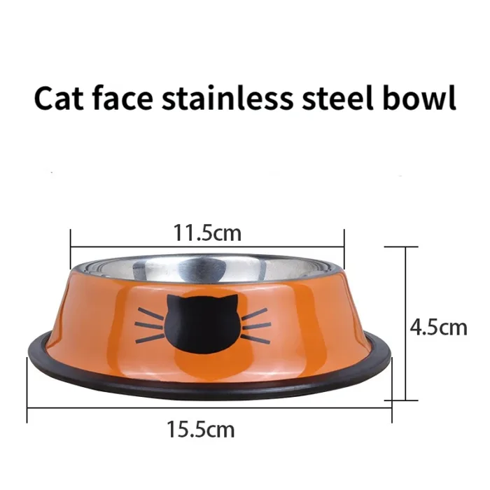 New Assemblable Multicolor Stainless Steel Dog Cat Bowl Non-slip Non-fall Eat Drink Pet Food Container Feeder Dish Bowl - Image 2