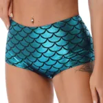 Womens Mermaid Fish Scale Print Booty Shorts High Waisted Hot Pants Party Club Festival Rave Dance Bottoms Sexy Clubwear - Image 8