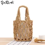 YoReAi Casual Hollow Woven Women Shoulder Bags Designer Knitting Handbags Large Capacity Tote Summer Beach Bag Shopper Sac