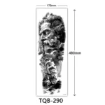 Body Art Full Fake Tatoo Tiger Wolf Flowers Rose Large Arm Tattoo Sticker Full Sleeve Waterproof Semi Permanent Tattoo Women Man - Image 38