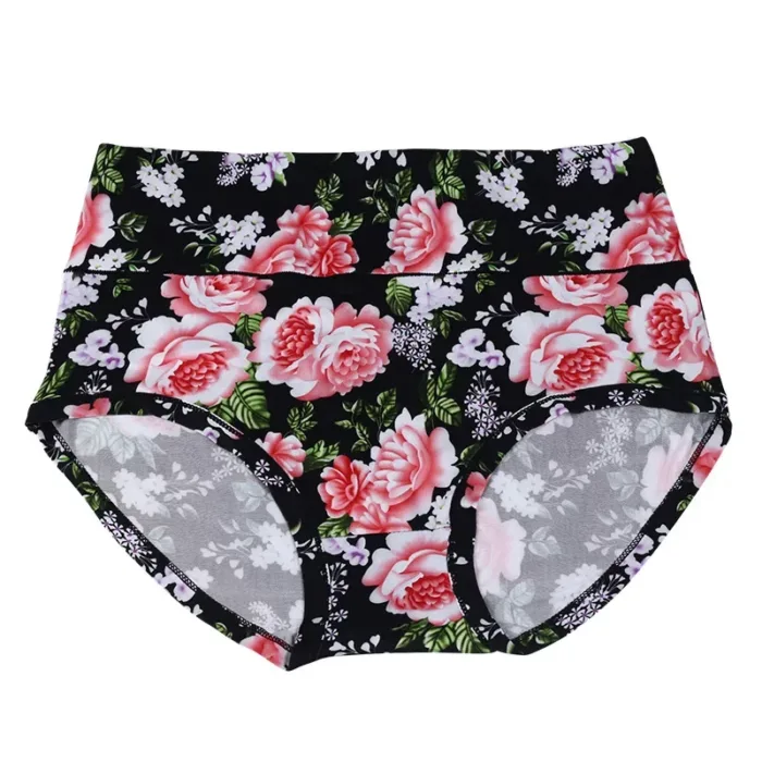 New Bamboo Fiber Underwear Large Size Women Panties Female Ladies Floral Briefs High Waist Plus Underpants Sexy Lingerie 5XL - Image 12