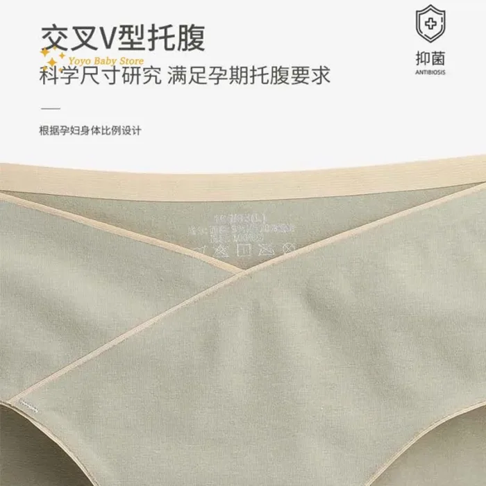 Cotton Maternity Briefs Across V Low Waist Belly Underwear for Pregnant Women 100 KG Can Wear Pregnancy Panties Intimates - Image 4