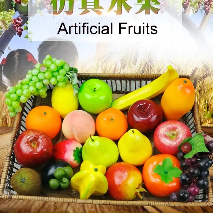 Decorative Foam Fake Fruit Apple Lemon Peach Orange DIY Plastic Artificial Fruit For Home Decor Accessories Photography Props - Image 1