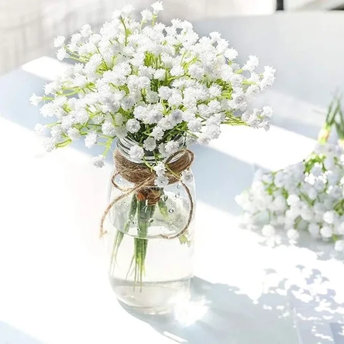 10Pcs 30Heads 29cm BabysBreath Artificial Flowers Plastic Gypsophila DIY Floral Bouquets Arrangement for Wedding Home Decoration - Image 2