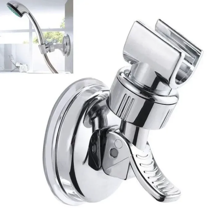 360°Swivel Vacuum Suction Cup Shower Head Holder Relocatable Handheld Showerhead Holder Wall Mounted Adjustable Bathroom Bracket - Image 2