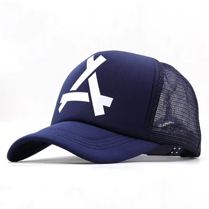 Embossed Triangle Mesh Baseball Caps Women Breathable Mesh Snapback Hats Red Black Casual Sport Hats Cap Unisex Men Fishing - Image 7