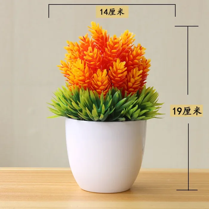 1pc Artificial Plants Bonsai Small Tree Simulation Plants Fake Flowers Table Potted Ornaments Home Decoration Hotel Garden Decor - Image 21