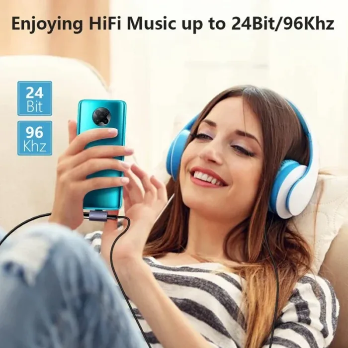 USB Type C to 3.5mm Headphone and Charger Adapter 30W Fast Charging Splitter With Aux Audio Jack For Samsung Galaxy S24 23 Ultra - Image 3