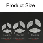 Luxury Bling Car Steering Wheel Diamond Emblem Decal Decoration Cover DIY Sticker Car Accessories for Mercedes Benz - Image 3