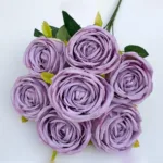 1PC A Bunch Of 7 Forks Silk Flower Emperor Concubine Rose Simulation Flower Home Living Room Wedding Decoration Roses - Image 5