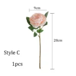 30cm Rose White Peony Artificial Flowers Bouquet 5 Big Head and 4 Bud Cheap Fake Flowers for Home Wedding Decoration Indoor - Image 7