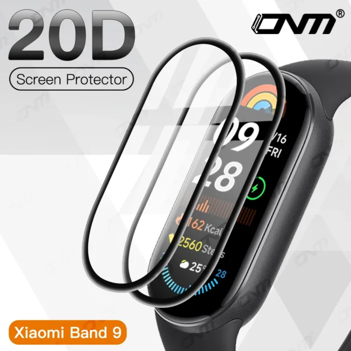 20D Screen Protector for Xiaomi Mi Band 9 Flexible Soft HD Anti-scratch Protective Film for Miband 9 Accessories [Not Glass] - Image 1