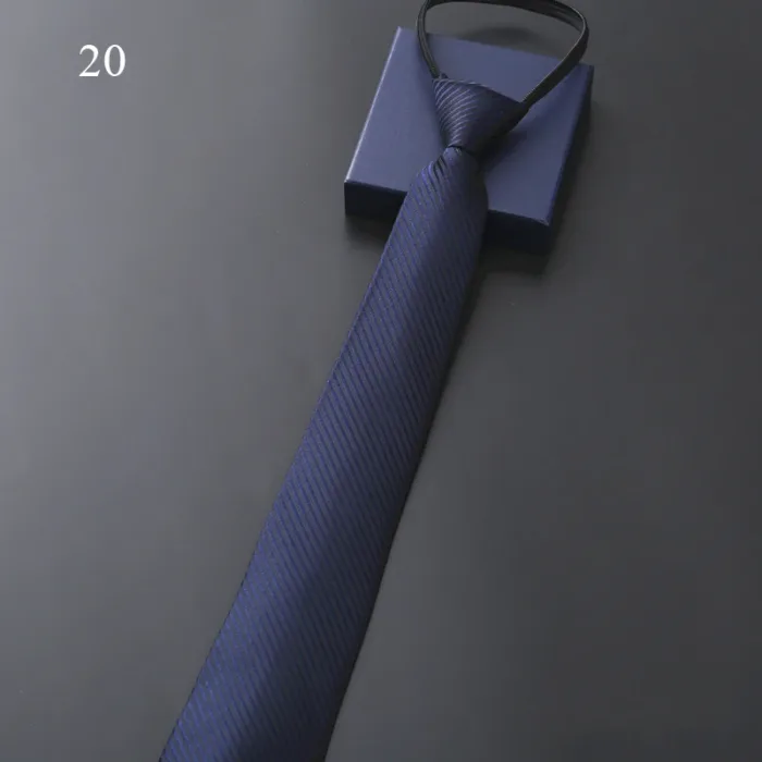 8Cm Daily Wear Lazy Zipper Cravat Necktie Accessories Men's Tie Jacquard Classic Fashion Wedding Party Gift Men Slim Skinny Tie - Image 21