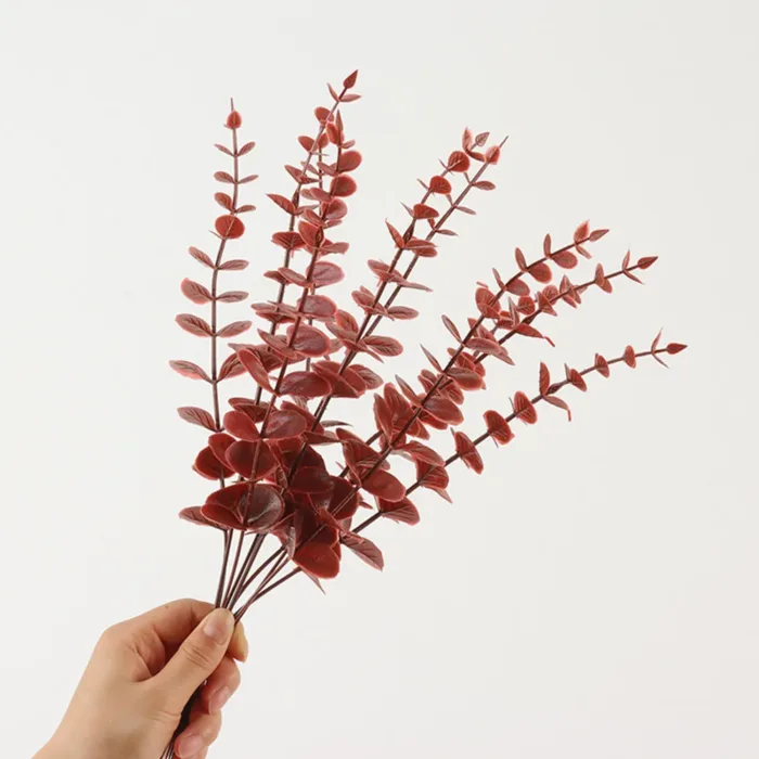 5pcs/Lot Artificial Gold Eucalyptus Branch Stem Artificial Plants for Home Wedding Flower Arrangement Greenery Decoration - Image 11