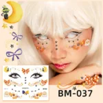 Size:15.8x12cm New Children's Halloween Tattoos Facial Gathering Waterproof Cartoon Temporary Tattoos Sticker - Image 13