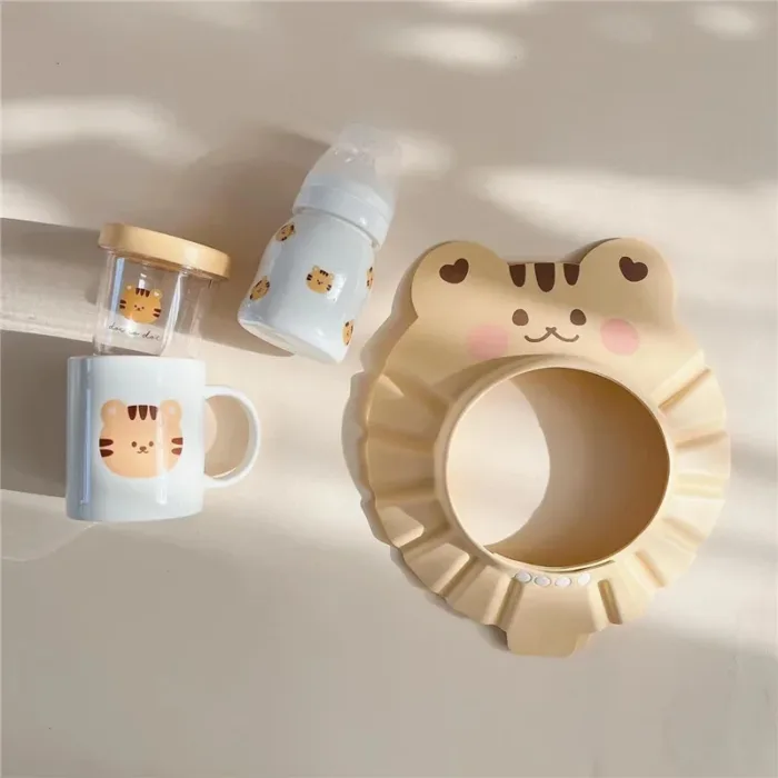 Cartoon Bear Baby Foam Shampoo Cap Soft Hair Wash Hat for Kids Bathing Shower Ear Shield Hair Hat Child Protect Head Cover Cap - Image 4