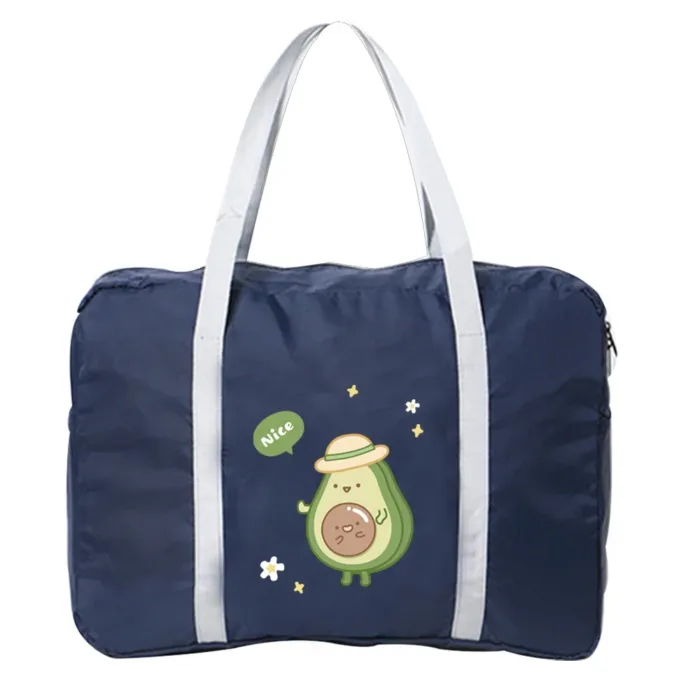 Boston Bags Travel Luggage Bag Foldable Travel Bags Nylon Pack WaterProof Storage Clothes Pack Organizer Avocado Printing Series - Image 9