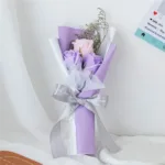 Artificial Soap Flower Rose Bouquet Gift Bags Valentine'S Day Birthday Gift Wedding Home Decor 3 Heads Rose Soap Bouquet Gift - Image 4