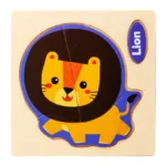 Montessori Wooden 3D Jigsaw Puzzle Cartoon Animals Children Learning Cognition Intelligence Puzzle Game Educational Toy for Kids - Image 7