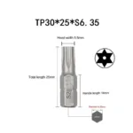 1 Inch TP10 15 20 25 30 35 Security Torx Screwdriver Bit Set 1/4 Inch 6.35mm Hex Shank Electric Screwdriver Bits For Power Tools - Image 5