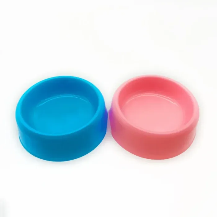 Solid Color Pet Bowl Plastic Dog Cat Round Single Bowls Thickened Eco-Friendly Dog Pet Supplies Dog Accessories - Image 4