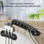 Data Cable Storage Desktop Cable Organizer Charging Cable Fixed Artifact Mobile Phone Bedside Silicone Line Card Headset Hub - Image 3