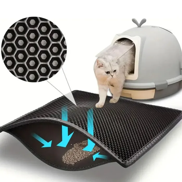 Pet Cat Litter Mat Waterproof Double Layer Cat Litter Trapping Pet Litter Box Mat Clean Pad Products For Cats Accessories - Image 6