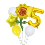 7pcs Large Sunflower Aluminium Foil Balloon 32 Inch Gold Number Ballons Boy Girl Birthday Party Decor Baby Shower Supples Globos - Image 8