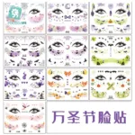 Size:15.8x12cm New Children's Halloween Tattoos Facial Gathering Waterproof Cartoon Temporary Tattoos Sticker - Image 4
