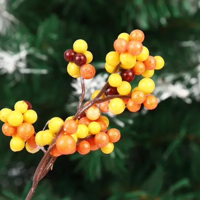 18cm Christmas Decorations Simulated Rich Fruit Festival Decoration New Year Noel Red Berry Branch Living Room Home Decoration - Image 8