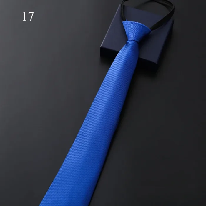 8Cm Daily Wear Lazy Zipper Cravat Necktie Accessories Men's Tie Jacquard Classic Fashion Wedding Party Gift Men Slim Skinny Tie - Image 16