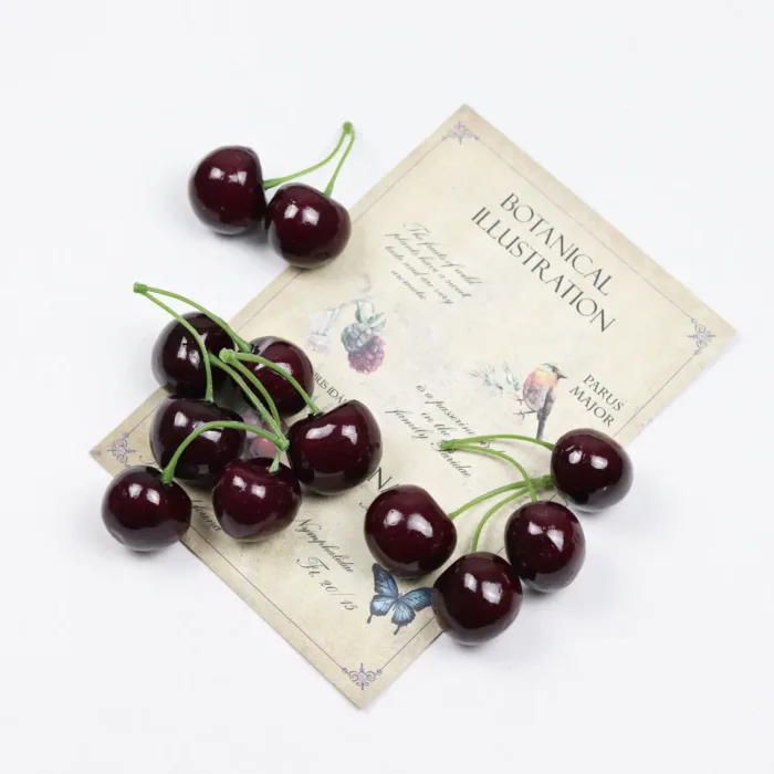 Fake cherries cherry model simulation fruit fruit shop decoration cabinet display shooting props kindergarten teaching aids - Image 4