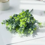 5 Forks Peach Leaf Grass Wedding Decorative Flowers Christmas Wreaths Vase for Home Decor Ornamental Flowerpot Artificial Plants - Image 9