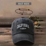 Fashionable Versatile Washed Letters Solid Color Embroidered Baseball Cap For Men Wide Brimmed Casual Sports Cap For Women - Image 3