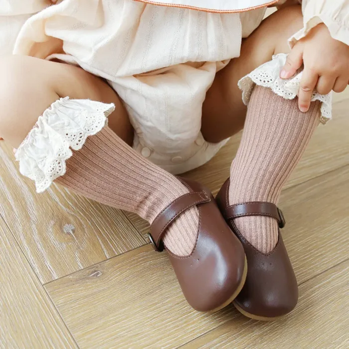 Baby Socks Newborn Lace Socks Baby Girl Knee High Long Infant Toddler Children Kids Non-slip Floor Socks Baby Stuff Accessories - Image 2