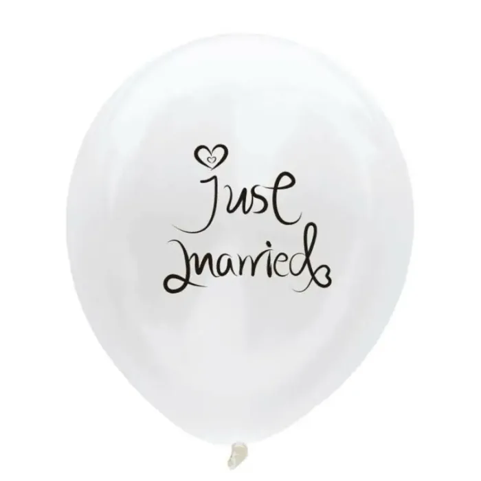 10pcs 10inch Just Married Latex Balloons Wedding White Engagement Party Decoration Bridal Shower Decor - Image 3