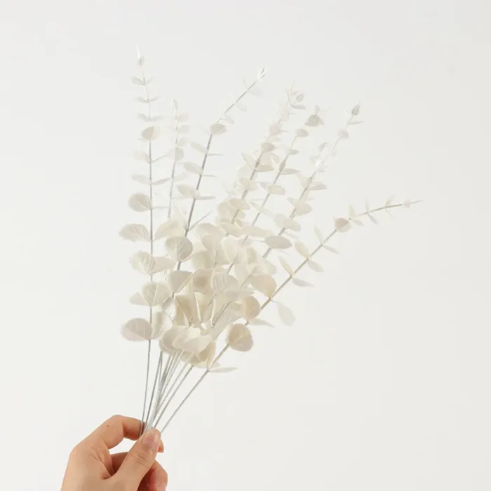 5pcs/Lot Artificial Gold Eucalyptus Branch Stem Artificial Plants for Home Wedding Flower Arrangement Greenery Decoration - Image 10