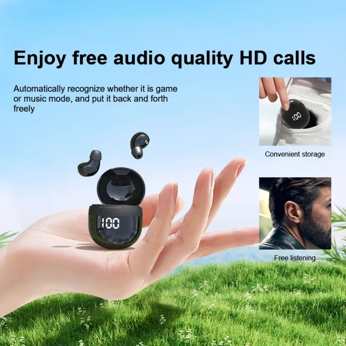 SK18 Heavy Bass Headphones Wireless Bluetooth Earphones Sleeping Headset With Mic Noise Reduction Mini Earbuds For Xiaomi Redmi - Image 6