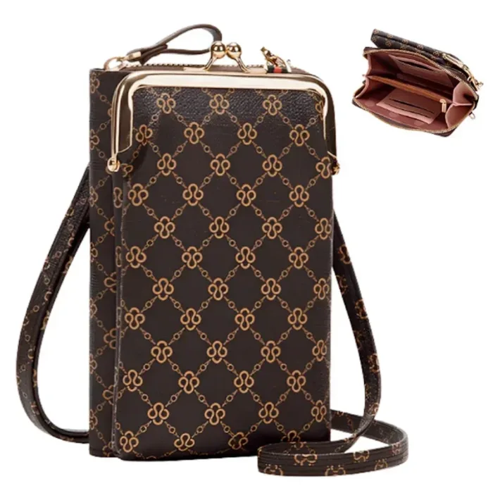 Fashion Women's Shoulder Bag PU Leather Crossbody Bags Zipper Card Holder Wallets Cell Phone Handbag for Women Ladies Gifts - Image 1
