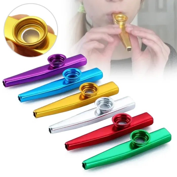 Metal Kazoo Lightweight Portable For Beginner Flute Instrument Music Lovers Woodwind Instrument Simple Design Lightweight Kazoo - Image 1