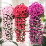 10-1Pack Artificial Violet Flower Vines Plastic Fake Flowers Wall Hanging Plants Wisteria Garland Wedding Home Garden Decoration - Image 3