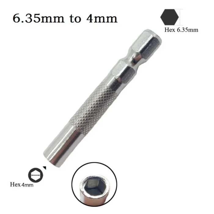 Magnetic Hex Shank 6.35mm-4mm Insert Bit Adapter For Electric Screwdriver Socket Holder Drill Bit Adapter 45mm Length Tools - Image 4