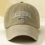 Fashionable Versatile Washed Letters Solid Color Embroidered Baseball Cap For Men Wide Brimmed Casual Sports Cap For Women - Image 18