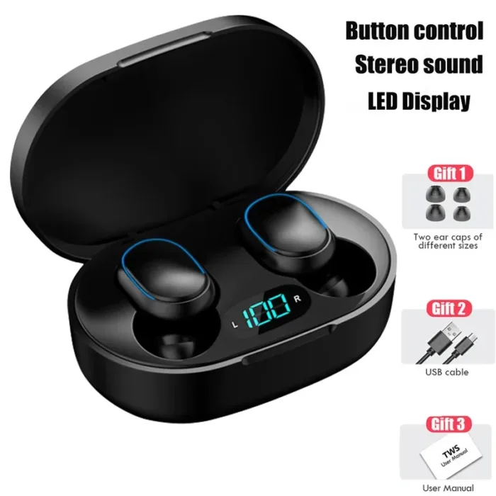 Original E7S Wireless Bluetooth Headset with Mic LED Display Earbuds for iPhone Xiaomi TWS Earphone Bluetooth Headphones earbuds - Image 7