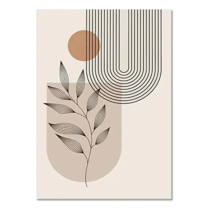 Creative Bohemian Light-colored Block Canvas Prints Nordic Minimalist Line Wall Art Poster for Living Room Bedroom & Home Decor - Image 10