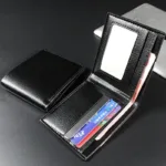 Men's Wallet Genuine Leather Men Wallets Premium Product Real Cowhide Wallets for Man Short Black Walet Portefeuille Homme - Image 2