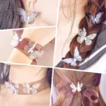 10pcs 4.5cm Double Layered Tulle 3D Luminous Butterfly Wings DIY Sewing Accessories Dress Hair Accessories Headwear Decoration - Image 6