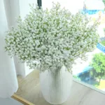 108Heads 63cm Babies Breath Artificial Flowers Plastic Gypsophila DIY Floral Bouquets For Handmade Wedding Party Home Decoration