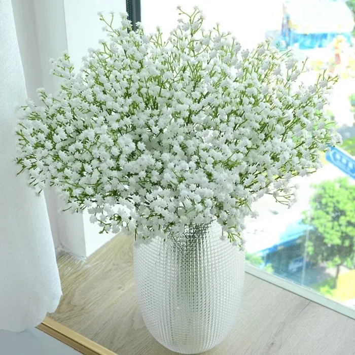 108Heads 63cm Babies Breath Artificial Flowers Plastic Gypsophila DIY Floral Bouquets For Handmade Wedding Party Home Decoration - Image 1